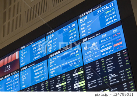 トランプ関税ショックの影響を受けて株価急落・円高進行(東証アローズマルチディスプレイ) トランプ関税ショックの影響を受けて株価急落・円高進行(東証アローズマルチディスプレイ) 124799011