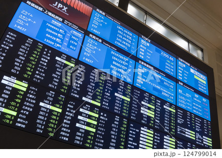 トランプ関税ショックの影響を受けて株価急落・円高進行（東証アローズマルチディスプレイ） 124799014