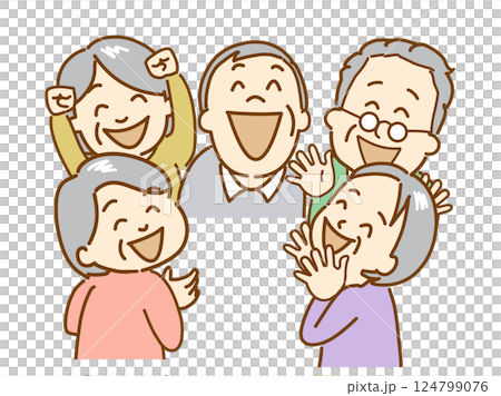 微笑老人溝通 微笑老人溝通 124799076