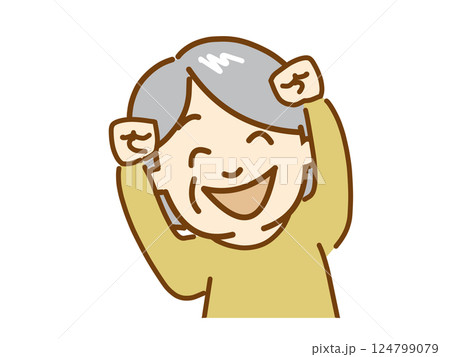 笑顔の高齢者、コミュニケーション 124799079