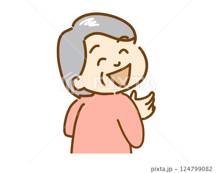 笑顔の高齢者　コミュニケーション 124799082