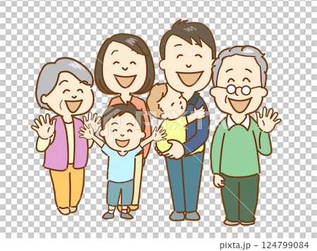 與家人歡笑交流 與家人歡笑交流 124799084