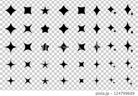 閃光符號輪廓的向量插圖集 閃光符號輪廓的向量插圖集 124799689