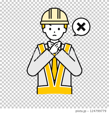 Upper body pose_simple traffic control man 14 124799779