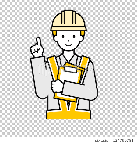 Upper body pose_simple traffic control man 16 Upper body pose_simple traffic control man 16 124799781