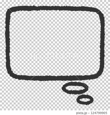 手書き風の長方形の吹き出し 124799905
