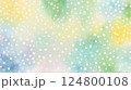 やさしい春色の水彩背景 – 淡くカラフルな水玉模様 124800108