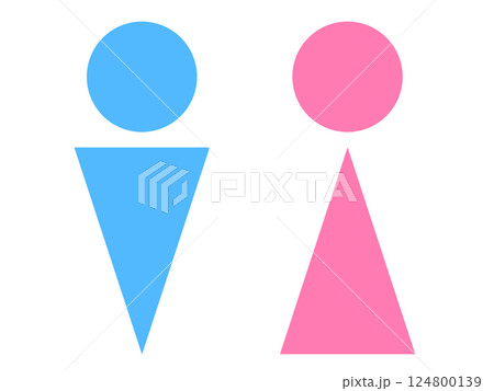 男女のアイコン（トイレのマーク） 124800139