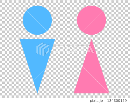 男女のアイコン（トイレのマーク） 124800139