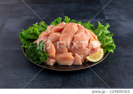 国産　鶏ムネ肉　切身 124800163