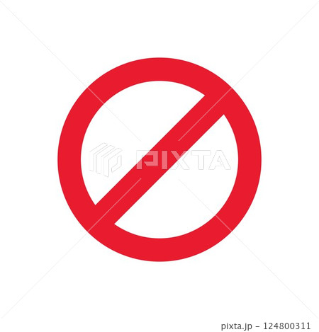 No Entry Sign or Stop Symbol 124800311