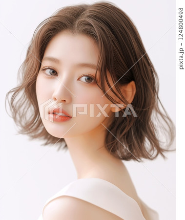 美しい肌の美人女性「AI生成画像」 美しい肌の美人女性「AI生成画像」 124800498