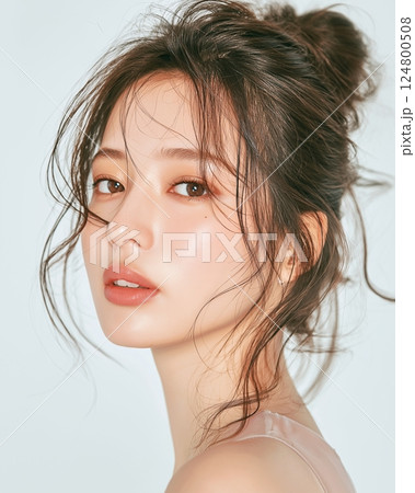 美しい肌の美人女性「AI生成画像」 美しい肌の美人女性「AI生成画像」 124800508