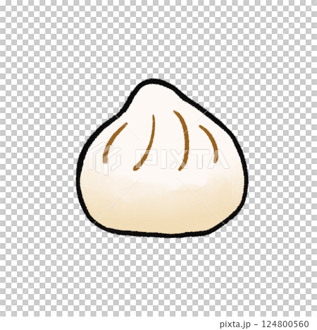 シンプルな肉まんのイラスト 124800560