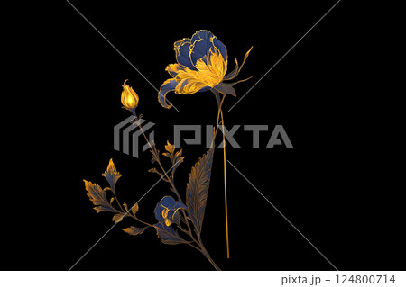 異世界に咲く妖艶な花　AI生成素材 124800714