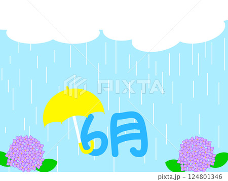 雨イラスト6月 124801346