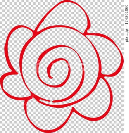 花丸スタンプ　手描き 124801860