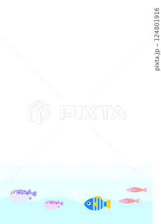 海の生き物の背景　L-2 124801916