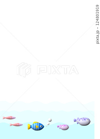 海の生き物の背景 M-2 海の生き物の背景 M-2 124801919