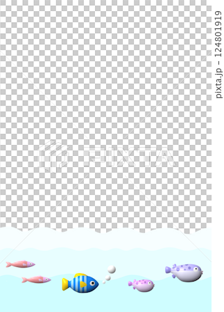 海の生き物の背景 M-2 海の生き物の背景 M-2 124801919