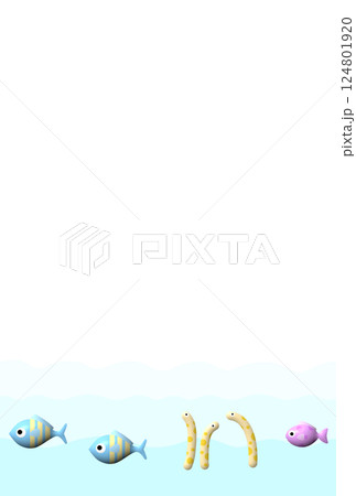 海の生き物の背景 M-3 海の生き物の背景 M-3 124801920