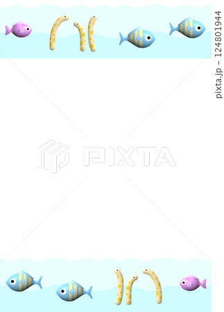 海の生き物の背景 O-3 海の生き物の背景 O-3 124801944