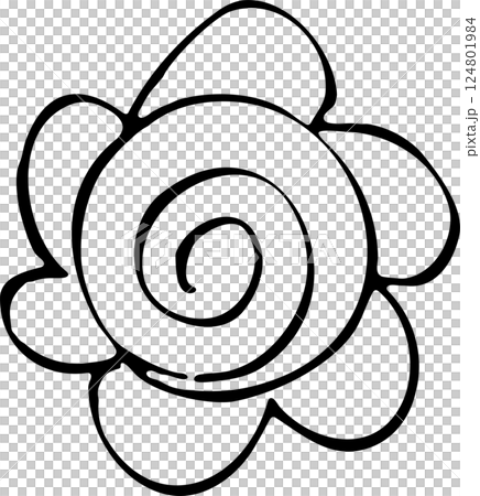 花丸スタンプ　手描き 124801984