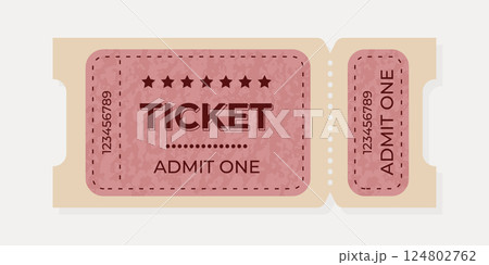 Event ticket designed for admission with specific details 124802762