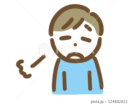 ため息をついてがっかりする男性 124802811