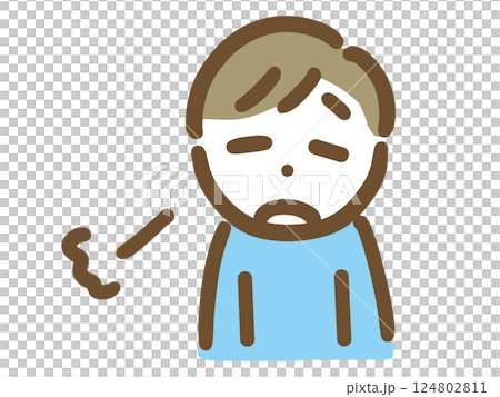 ため息をついてがっかりする男性 124802811