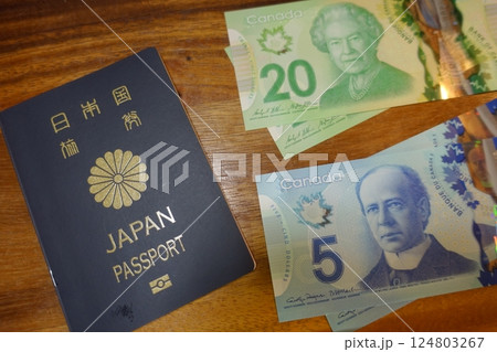 カナダドル紙幣　20ドル　5ドル　 124803267