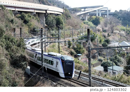 特急あずさ_八王子JCT付近 124803302