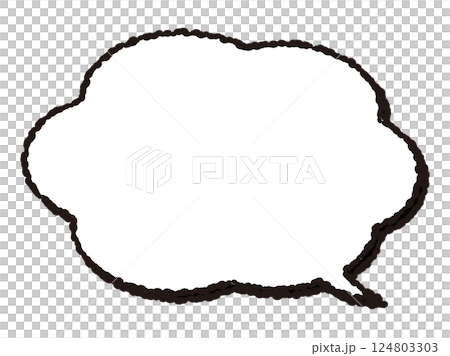 簡單易用的手繪雲形對話泡泡 124803303