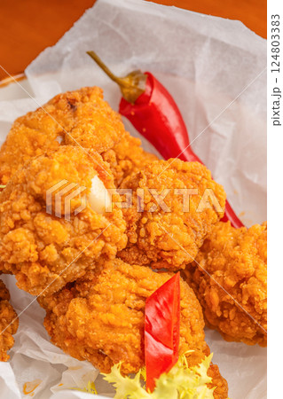 Fried Mozzarella Cheese Balls from the hot air fryer oven. appetizer on a light background, top view. copy space Fried Mozzarella Cheese Balls from the hot air fryer oven. appetizer on a light background, top view. copy space 124803383