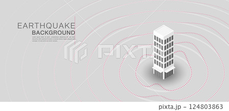 Earthquake Design with Waves and Building 124803863