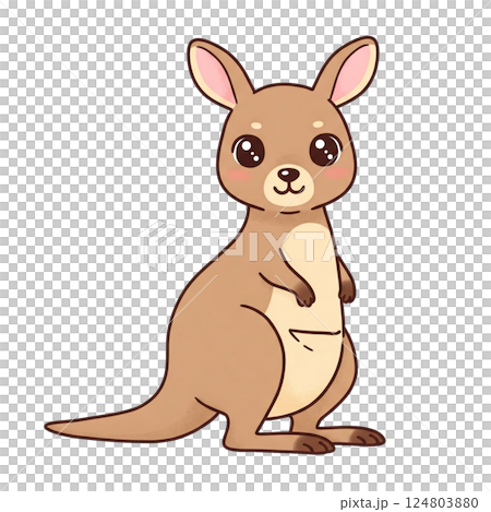 Simple and cute kangaroo illustration Simple and cute kangaroo illustration 124803880