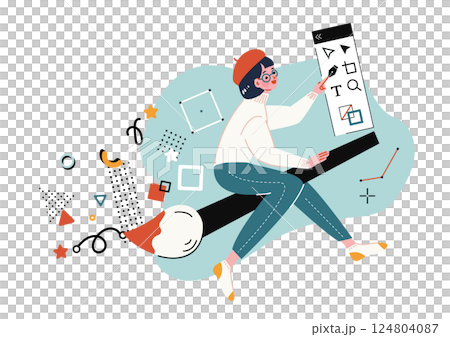 立志成為插畫家的女孩 124804087