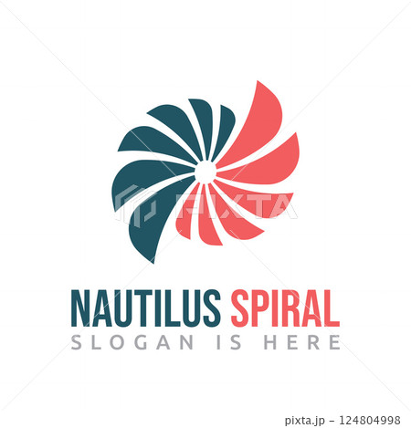 Nautilus Abstract Circle Spiral Propeller Fan Shell Business Logo Template 124804998