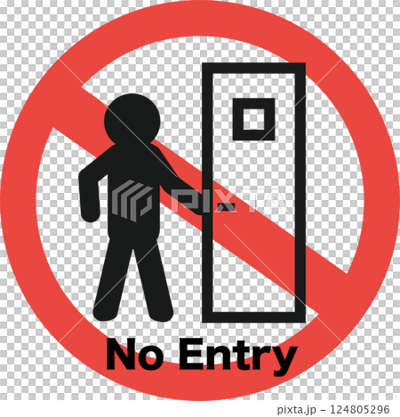 Pictogram illustration showing no entry 124805296
