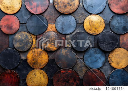 Colorful Abstract Textured Circular Pattern Design for Artistic Backgrounds and Decor Generative AI Colorful Abstract Textured Circular Pattern Design for Artistic Backgrounds and Decor Generative AI 124805334