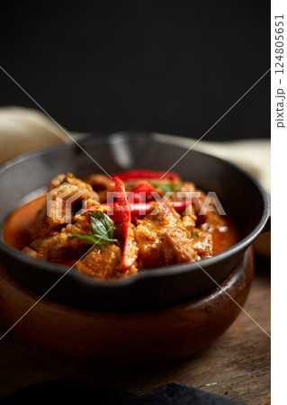 Thai food Pork red curry 124805651