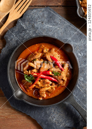 Thai food Pork red curry Thai food Pork red curry 124805652