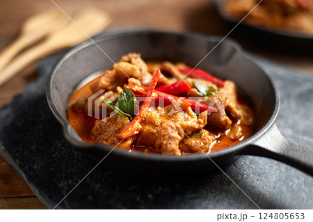 Thai food Pork red curry Thai food Pork red curry 124805653