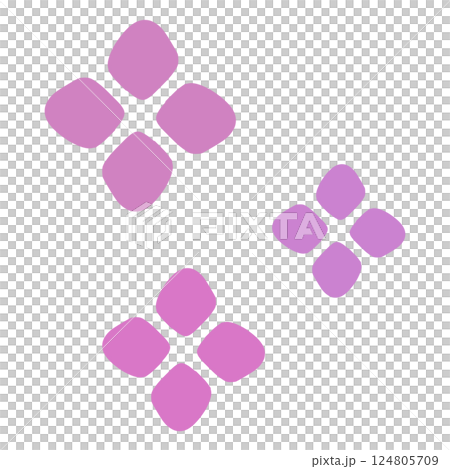 ピンクの三つの花 124805709