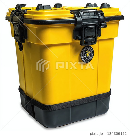 Durable outdoor waterproof yellow storage box...のイラスト素材 [124806132] - PIXTA