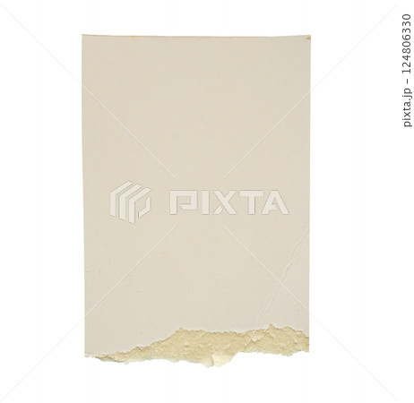 piece of gray paper tear isolated on white background 124806330