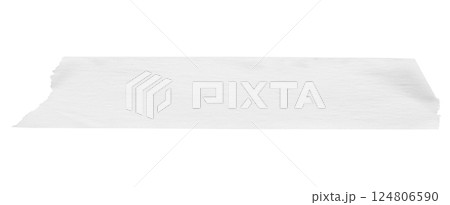 White adhesive paper tape isolated on white background White adhesive paper tape isolated on white background 124806590