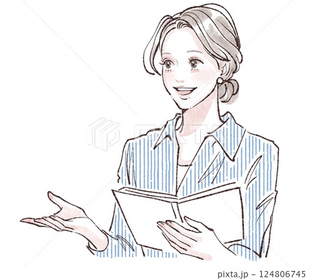 女性・女の子のイラスト素材 女性・女の子のイラスト素材 124806745