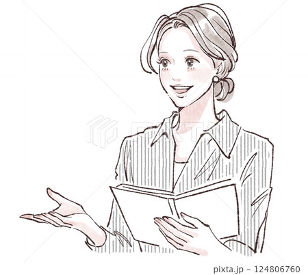 女性・女の子のイラスト素材 女性・女の子のイラスト素材 124806760