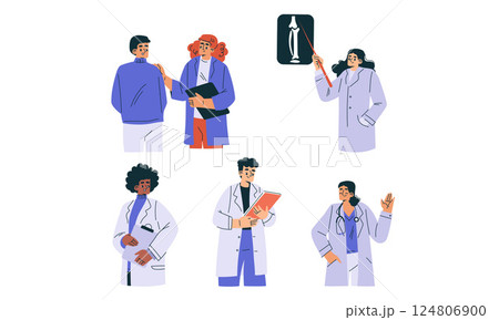 A Variety of Diverse Medical Professionals Engaged in Various Healthcare Activities A Variety of Diverse Medical Professionals Engaged in Various Healthcare Activities 124806900